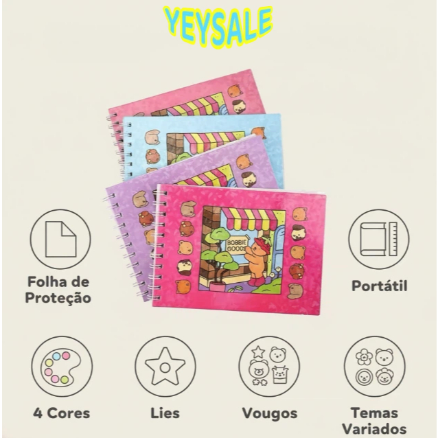 Livro de colorir Capa dura48 páginas 180 gPáginas A5 Coloring Book infantil-YEYSALE