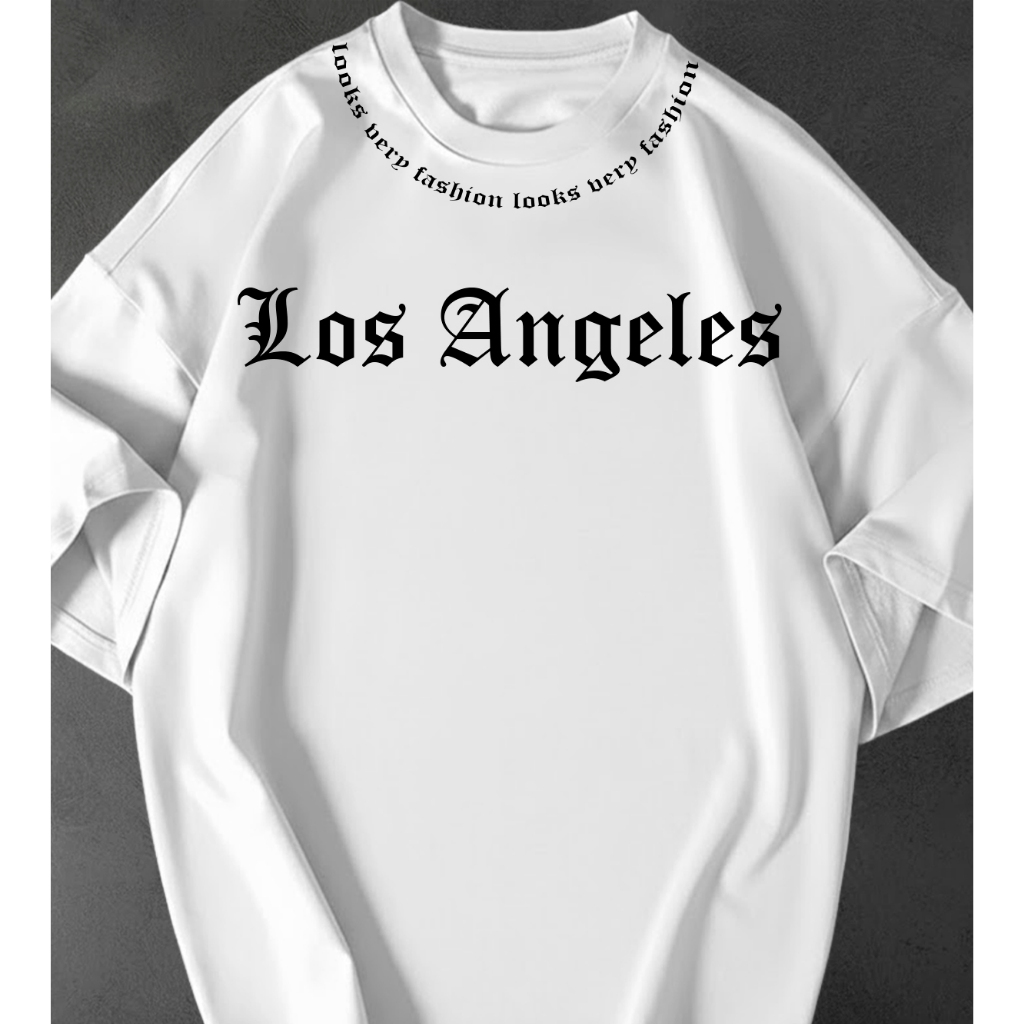 Camisetão Feminina Los Angeles Estampada Streetwear Oversized Estilosa Tshirt 100% Algodão Premium