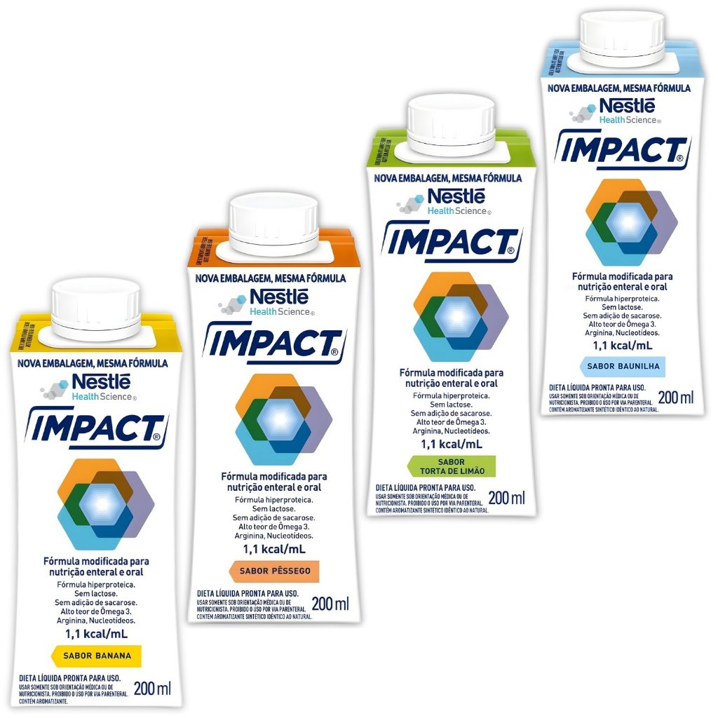 Impact Nestlé caixa c/4 Frascos (Escolha o Sabor) em Oferta na Shopee