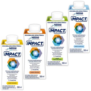 Impact Nestlé caixa c/4 Frascos (Escolha o Sabor) em Oferta na Shopee