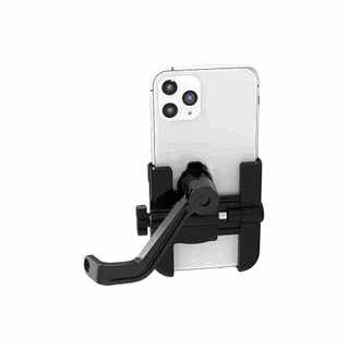 Suporte C2 para Celular em Espelho Retrovisor –Motos/ Bicicleta/Elétrica - Alumínio, Rotação 360°
