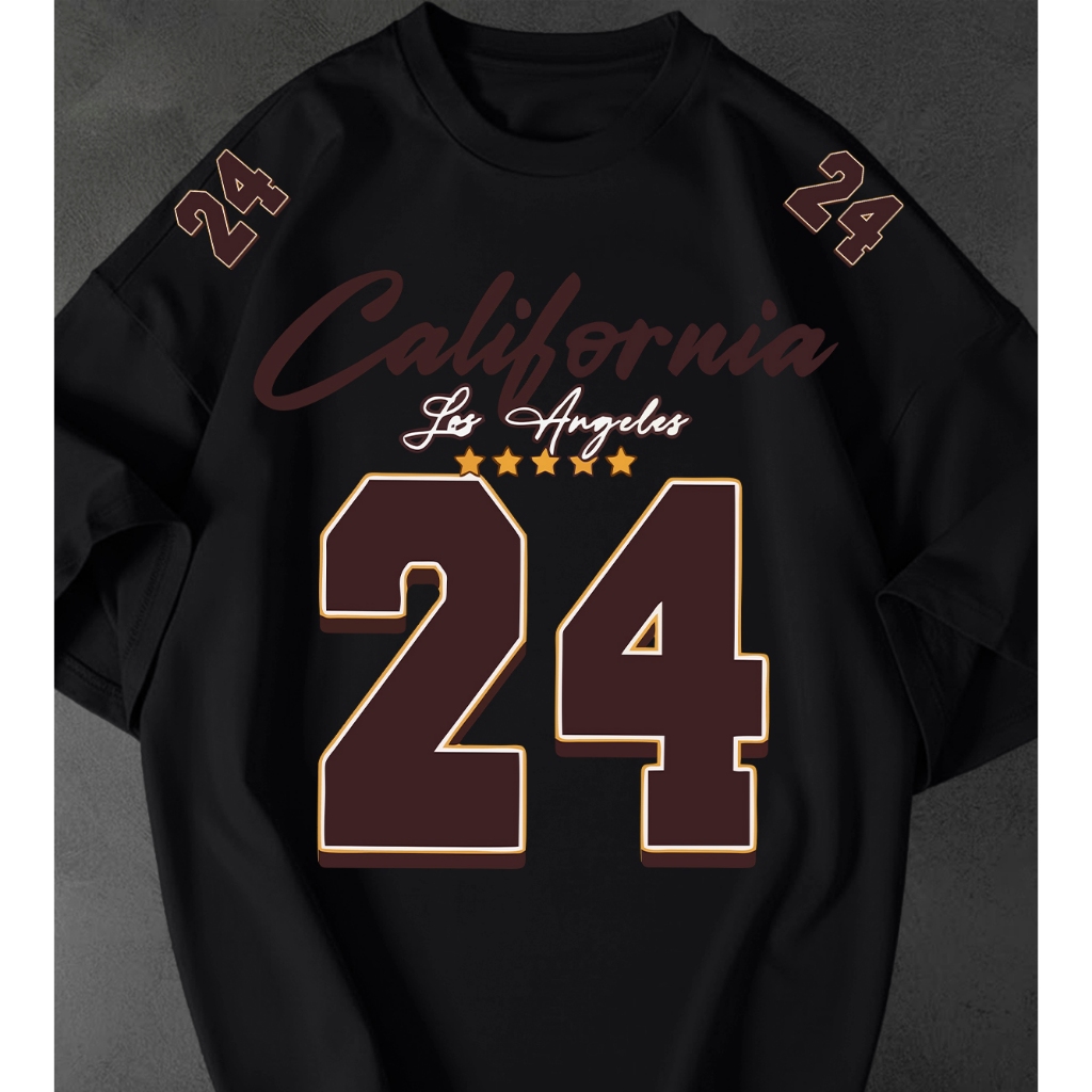 Camisetão Feminina California 24 Estampada Streetwear Oversized Estilosa Algodão Camiseta Tshirt