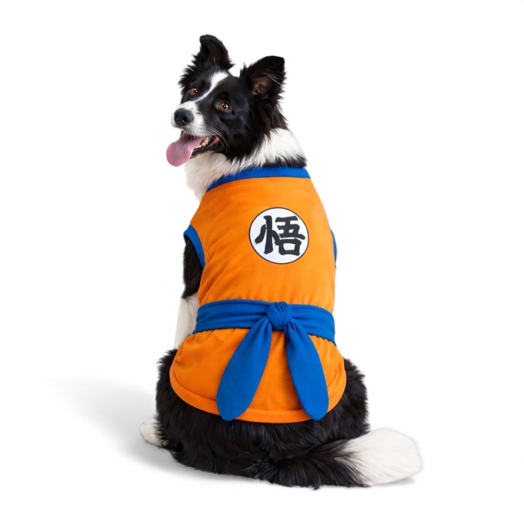 roupa pet fantasia carnaval dragon ball Z cosplay Goku anime cachorro gato kimono para cães e gatos