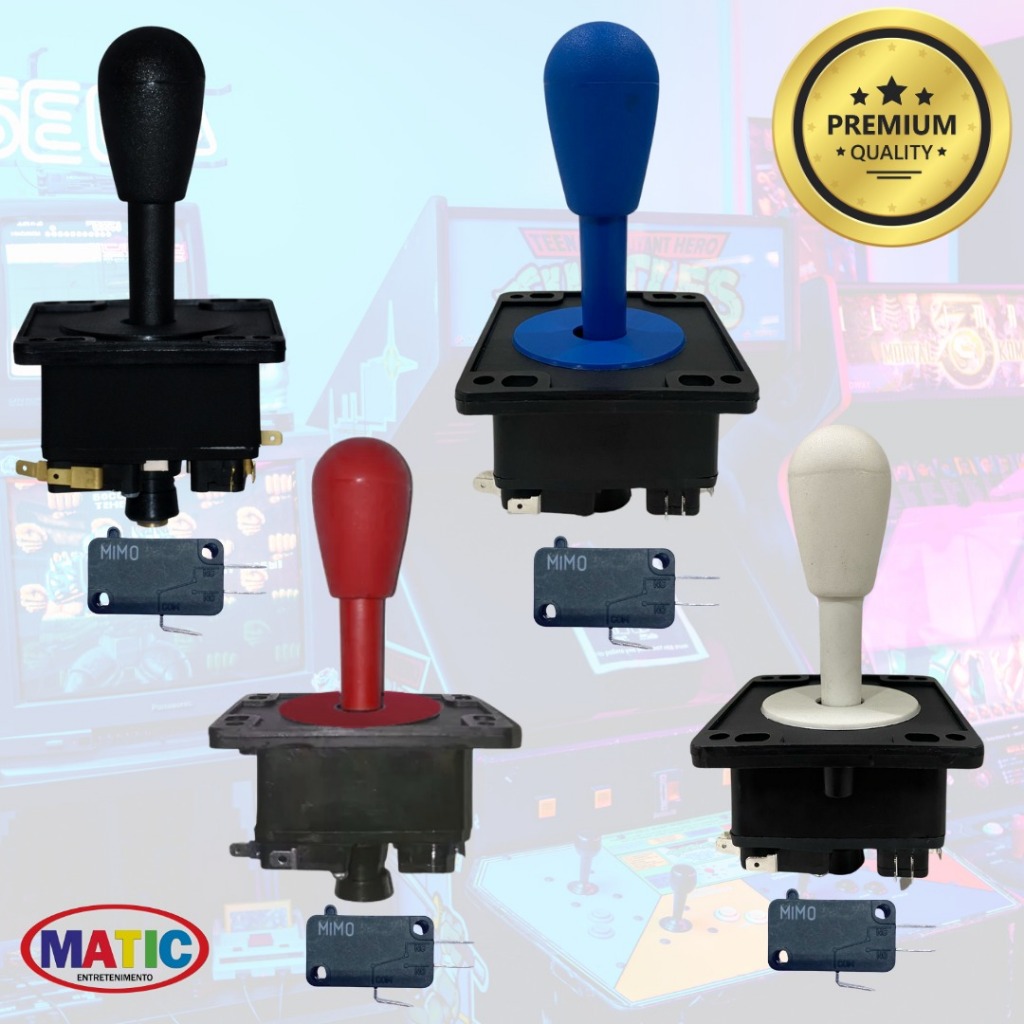 Kit 10 Controles Comando Games Fliperama Arcade Joystick