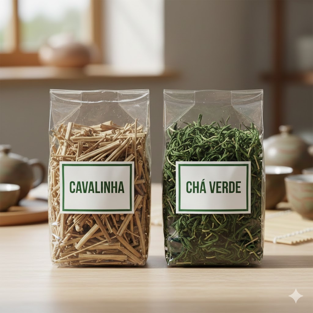 Kit Cha desincha Cavalinha e Chá Verde Safra Nova
