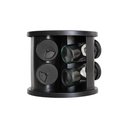 Porta Temperos e Condimentos Giratório com 6 Potes de vidro - Utilidades