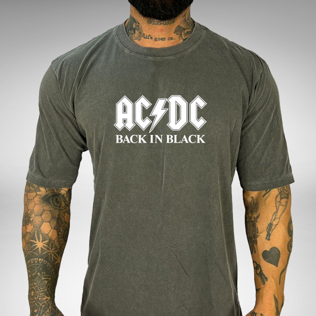Camiseta Oversized Estonada Banda Rock ACDC Led Zeppelin Guns n Roses Metallica Linkin Park