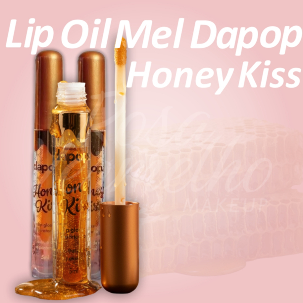 Gloss Lip Oil Mel Honey Kiss Dapop – Brilho Glow e Hidratação Labial em Oferta na Shopee
