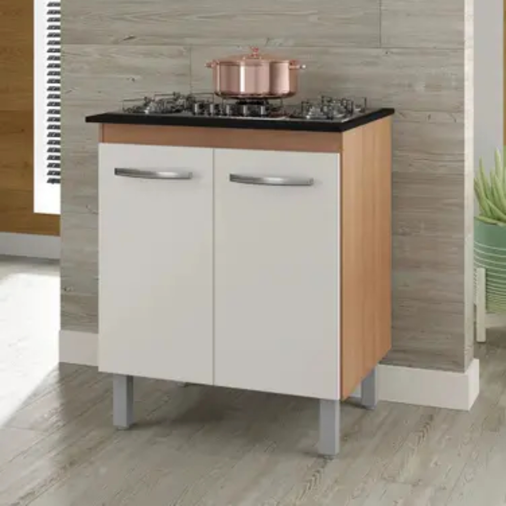 KIT Fogão Chamalux Cooktop 5 Bocas a Gás + Balcão Jade em MDP