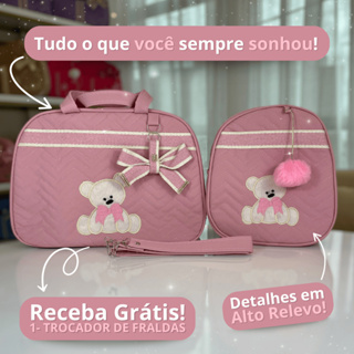Kit Bolsa Martenidade De Bebê Menino/Menina Com Mochila Teddy em Oferta na Shopee