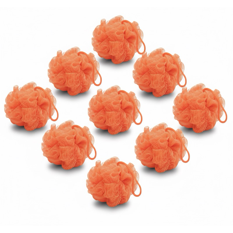 KIT 9 Esponjas Buchas Nylon Laranjas, Rosas ou Azul Para Banho Macias Confortaveis