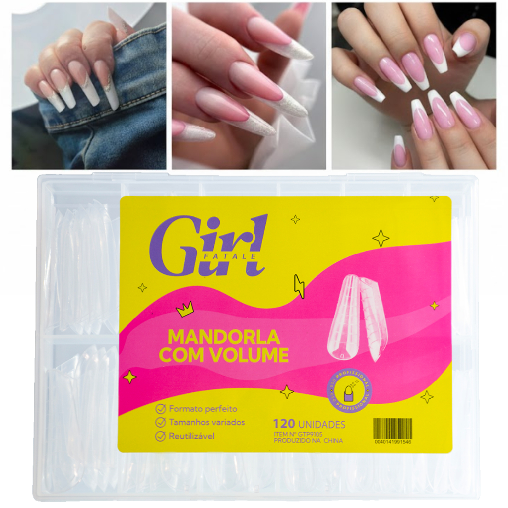 Molde F1 Mandorla Almond Girl Fatale para unhas de gel Polygel acrigel molde para alongamento de unhas