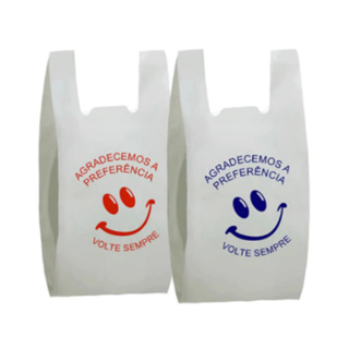 Sacola Plástica Branca Volte Sempre 30x40 - 100 Unidades em Oferta na Shopee