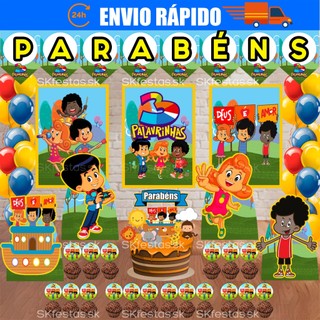 Kit festas 3 Palavrinhas, tema cristão Só um Bolinho decoração de festa, festa em casa, aniversário, Mêsversário