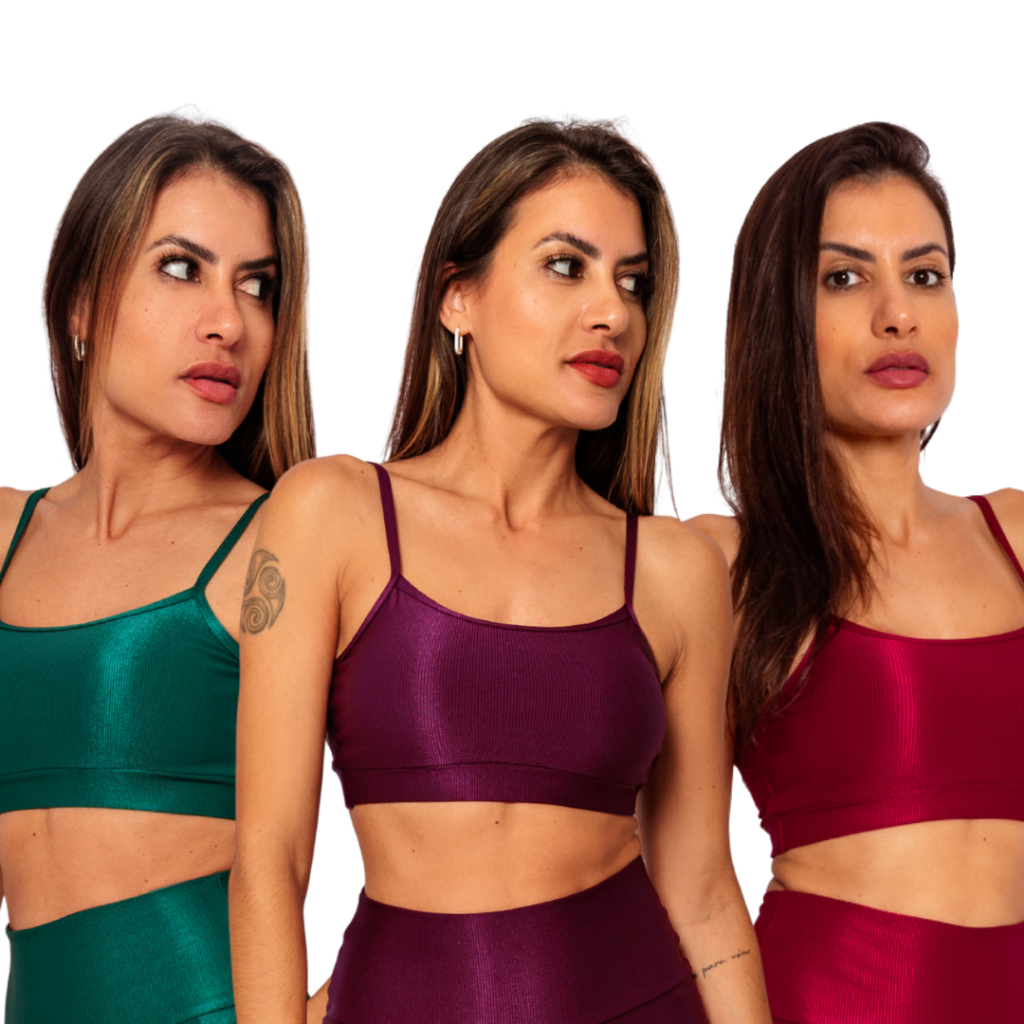 Top Fitness Alcinha Micro Canelado com Forro Brilho Academia Crossfit Abertura Bojo em Oferta na Shopee