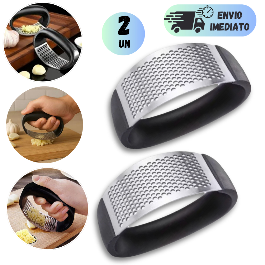 1 OU 2 AMASSADOR ESPREMEDOR DE ALHO E BATATA TRITURADOR INOX CABO ERGONÔMICO MANUAL DE COZINHA