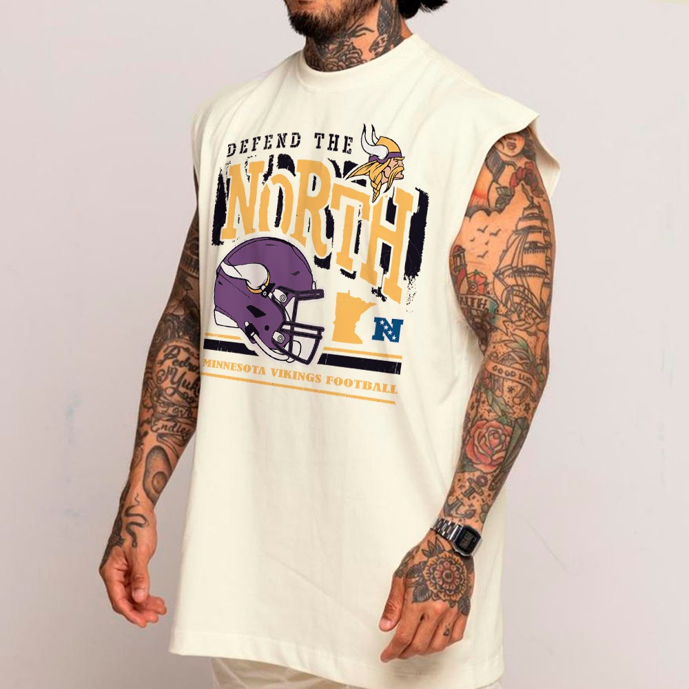 Camiseta Regata Oversized Minnesota Vikings NFL Masculina Machão Futebol Americano Longline