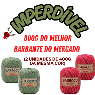 Kit de Barbante Barroco Nº 06 400g Circulo - kits com 2 cores iguais de 400g Cada em Oferta na Shopee