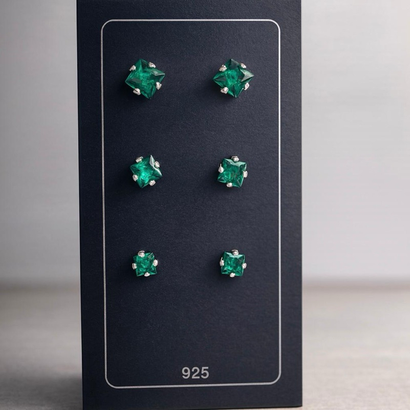 Brinco Verde Esmeralda Quadrado: Onde Comprar | BuscaProdutos