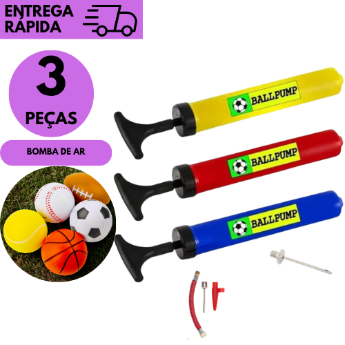 kits 3/6 ou 10 Bomba De Ar Manual Com Bico Para Bola E Inflável Portátil Alta Pressão Futebol