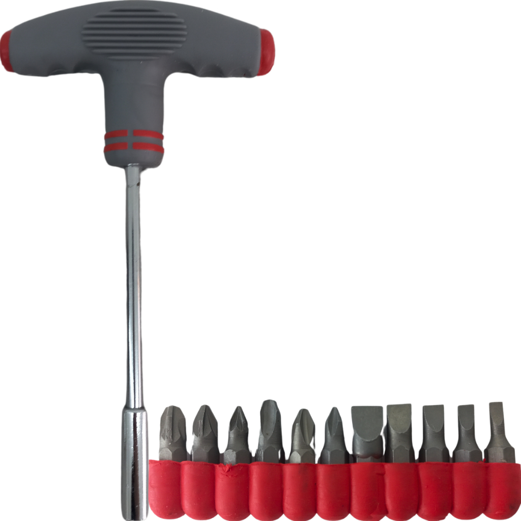 Chave Para Bits Cabo Anatômico em T Com 11 Peças 115679 MTX