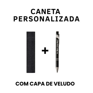 Caneta Touch Premium em Metal Personalizada com Capa de Veludo Gravação Nome Logo em Oferta na Shopee