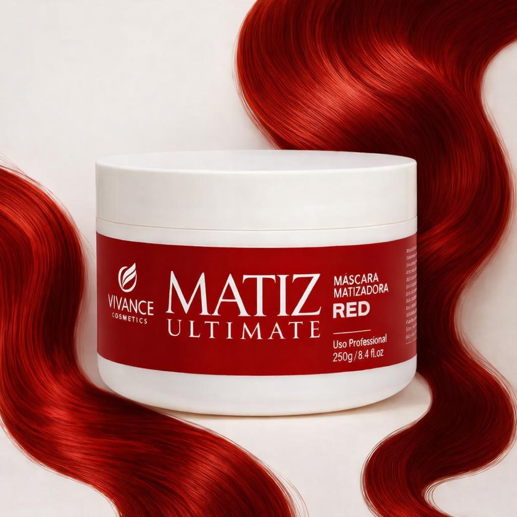 MÁSCARA MATIZADORA RED CABELOS VERMELHOS 250G MATIZ ULTIMATE VIVANCE COSMETICS