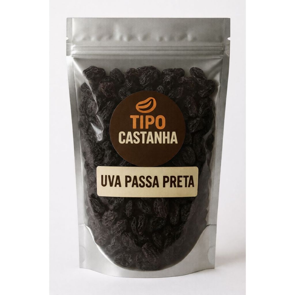 UVA PASSA PRETA SEM SEMENTE 1KG em Oferta na Shopee