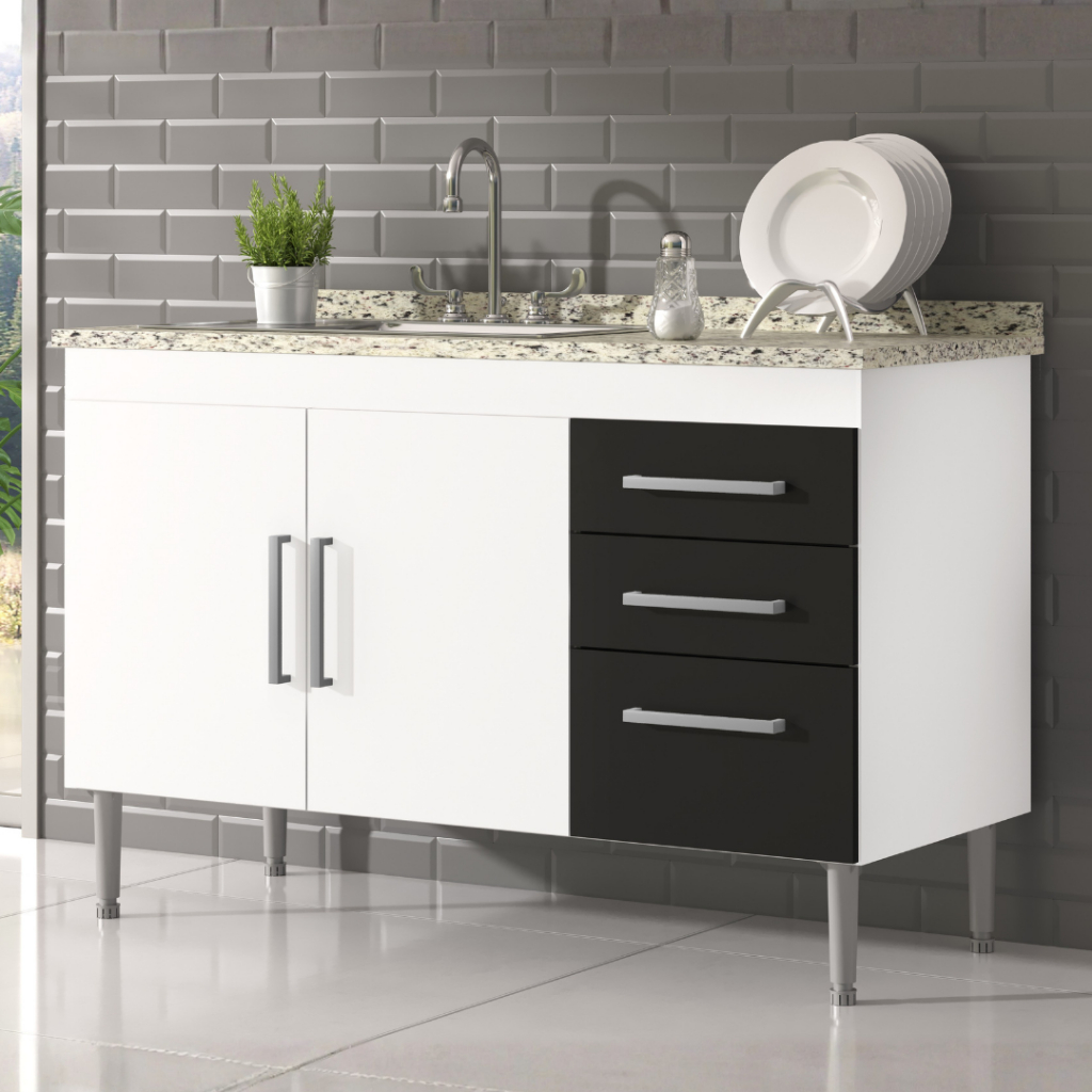 Gabinete De Pia Gemeos 1,20m em Oferta na Shopee