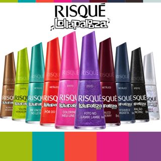 Kit Esmaltes Risqué Lollapalooza 10 Cores Nova Coleção Risqué Esmalte Atacado em Oferta na Shopee