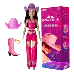 Boneca Ana Castela Boiadeira 55Cm Com Acessórios - Baby Brink
