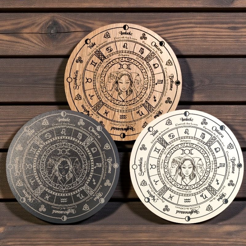 Roda do ano Calendário Wicca hemisfério Sul em Oferta na Shopee