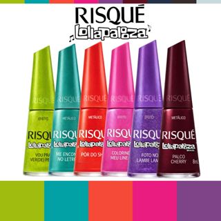 Kit 6 Esmaltes Risqué Lollapalooza Nova Coleção Risqué Esmalte Atacado em Oferta na Shopee