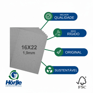 Papelão Cinza Holler 1.9mm Horle 50 Pc 16x22 Capa Dura em Oferta na Shopee