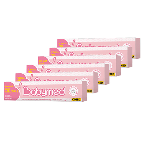 Kit 6 Pomadas para Assaduras Babymed 45g - Azul ou Rosa