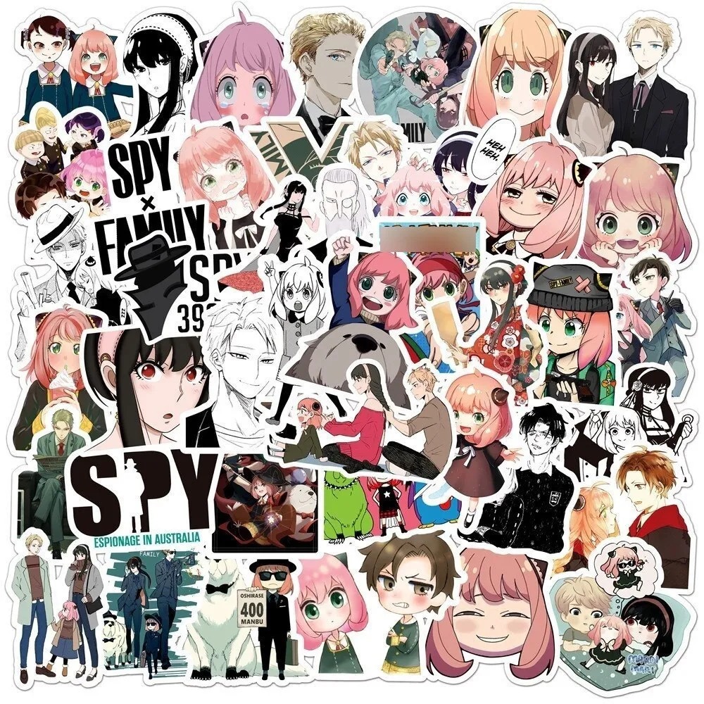 Adesivos Personalizados Spy X Family Anime Seriado Stickers Mangá Garrafa Kindle Notebook