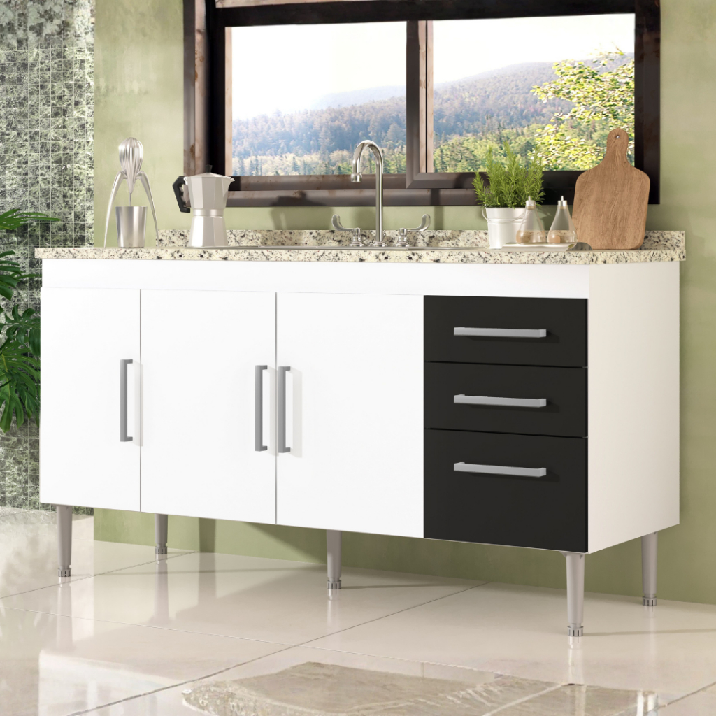 Gabinete De Pia Gemeos 1,50m em Oferta na Shopee