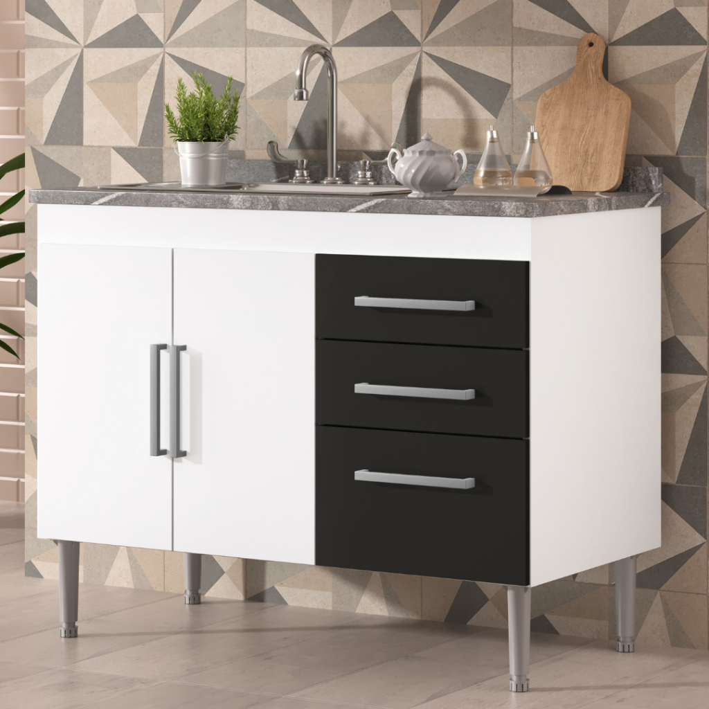 Gabinete De Pia Gemeos 1,00m em Oferta na Shopee