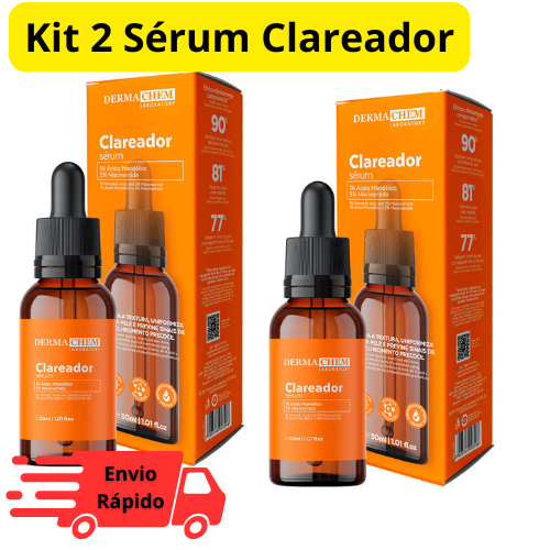 Kit 02 Serum Efeito Clareado Dermachem - 30ml