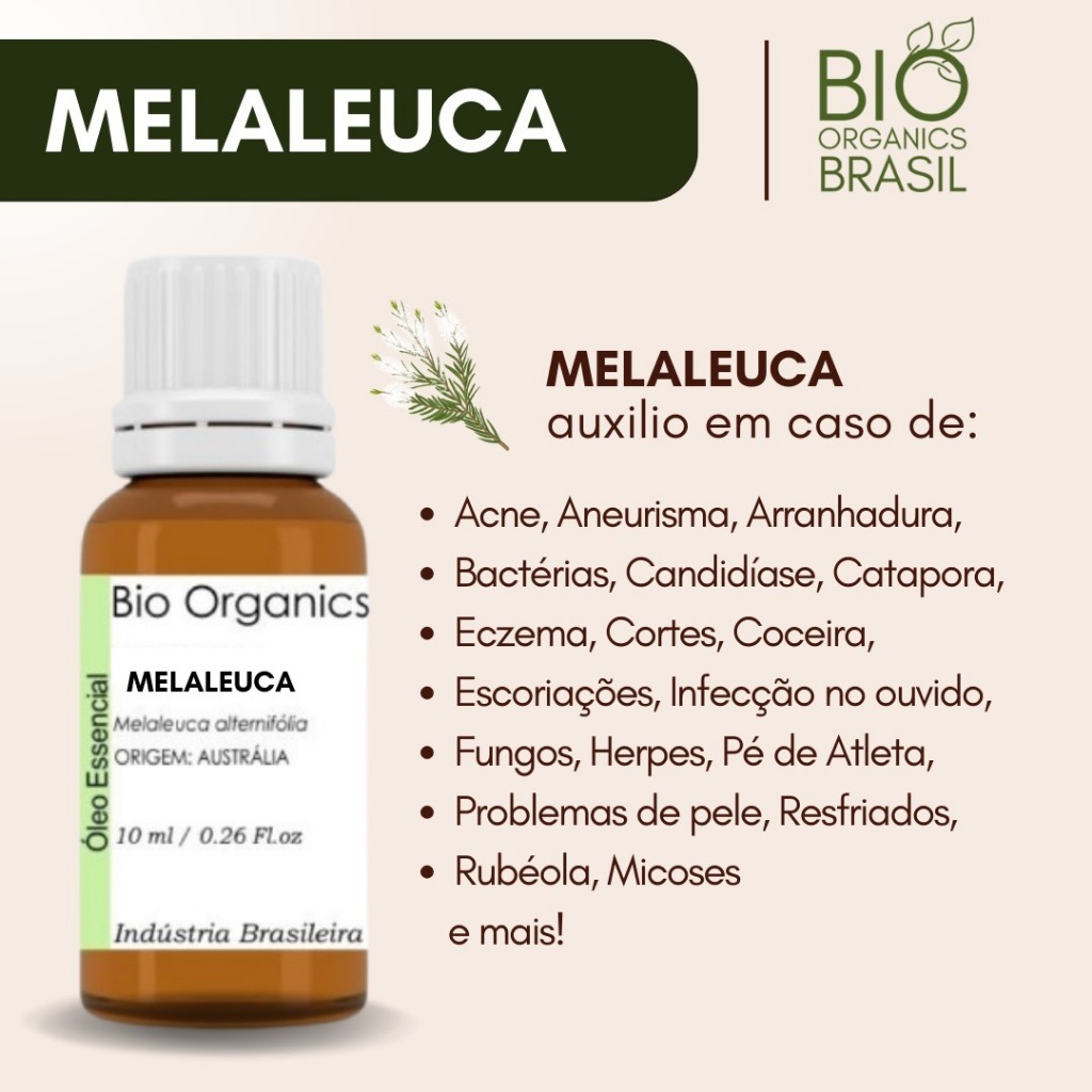 ÓLEO ESSENCIAL DE MELALEUCA 10ML PURO em Oferta na Shopee