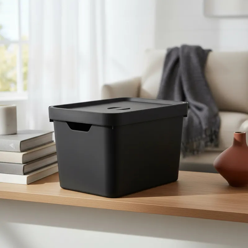 Caixa Organizadora Cube M 18L Multiuso Com Tampa Armazenar Closet Escritório Brinquedos Ou - Cores