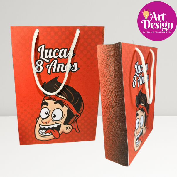 Sacolinha Personalizada Enaldinho PEGUE E MONTE / ENVIO RÁPIDO / Sacolinha Lembrancinha Aniversário Tamanho P ou M
