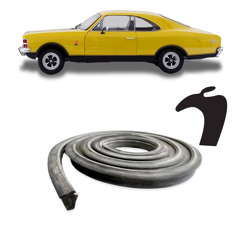 Borracha da tampa traseira porta-malas - Opala 1969 até 1977 - preta