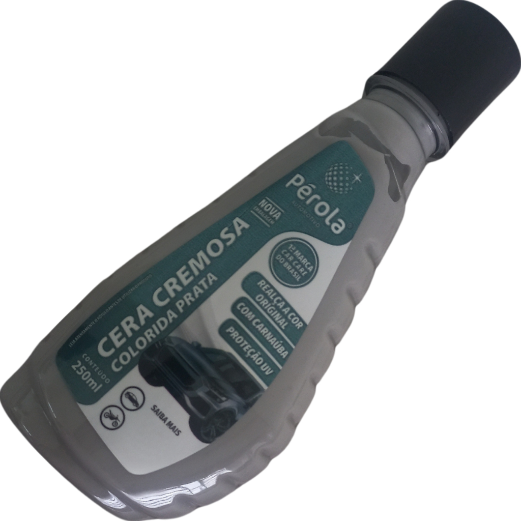 Cera Cremosa Colorida na Cor Prata 250ml Original Pérola em Oferta na Shopee