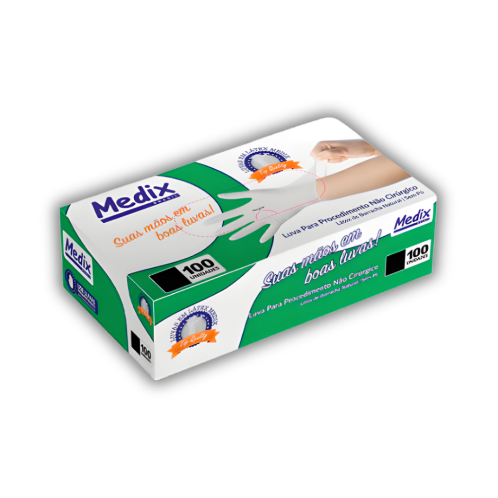 Luva Látex sem Pó (100) Medix em Oferta na Shopee