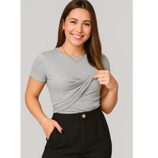 Blusa Amamentação Premium Camiseta T-shirt Blusinha Full em Oferta na Shopee