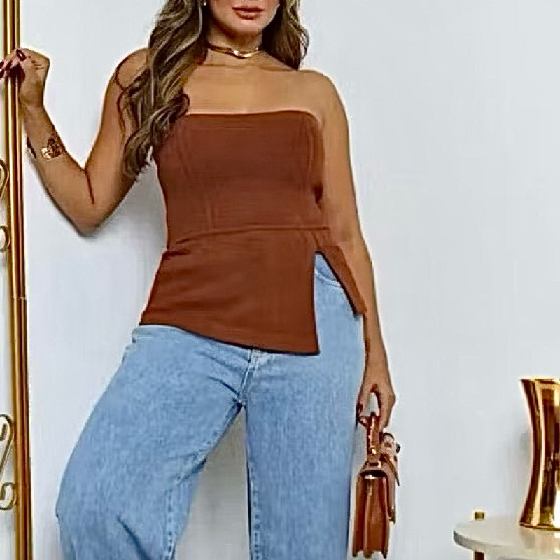Tomara que Caia em Tricô Modal Peplum – Estilo e Conforto para Qualquer Ocasião! em Oferta na Shopee