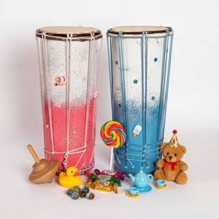 Bacurinha de PVC - Palavras 🔑: Tambor rosa azul percussão instrumento musical umbanda candomblé brinquedo educativo