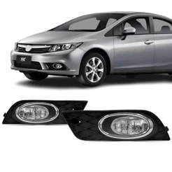 PAR/UN Farol Milha Auxiliar Civic 2012 2013 2014 Com Grade 1ª Linha Novo