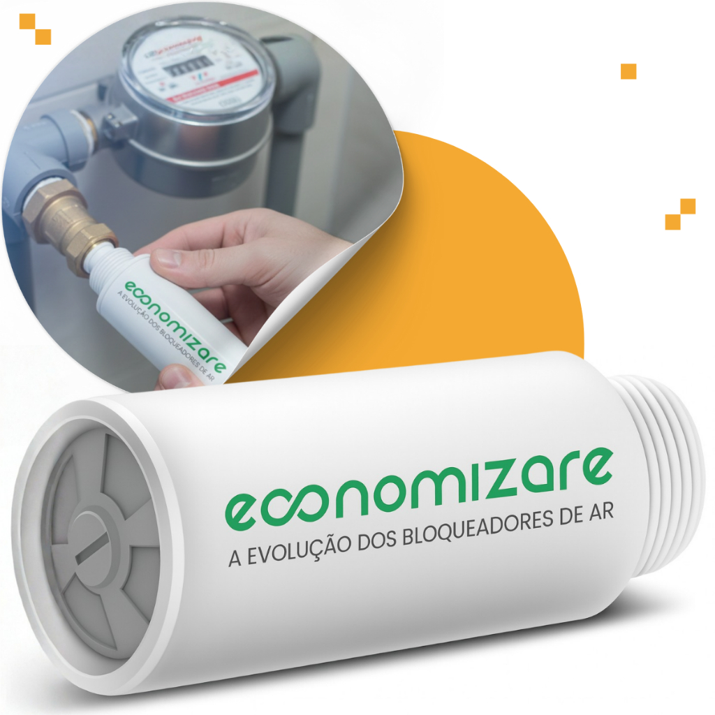 Bloqueador Eliminador De Ar Reduz Conta De Água Economizare Original Hidrômetro/Caixa D'Água